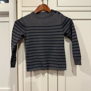 Batela Kids Striped Gray and Navy Sweater